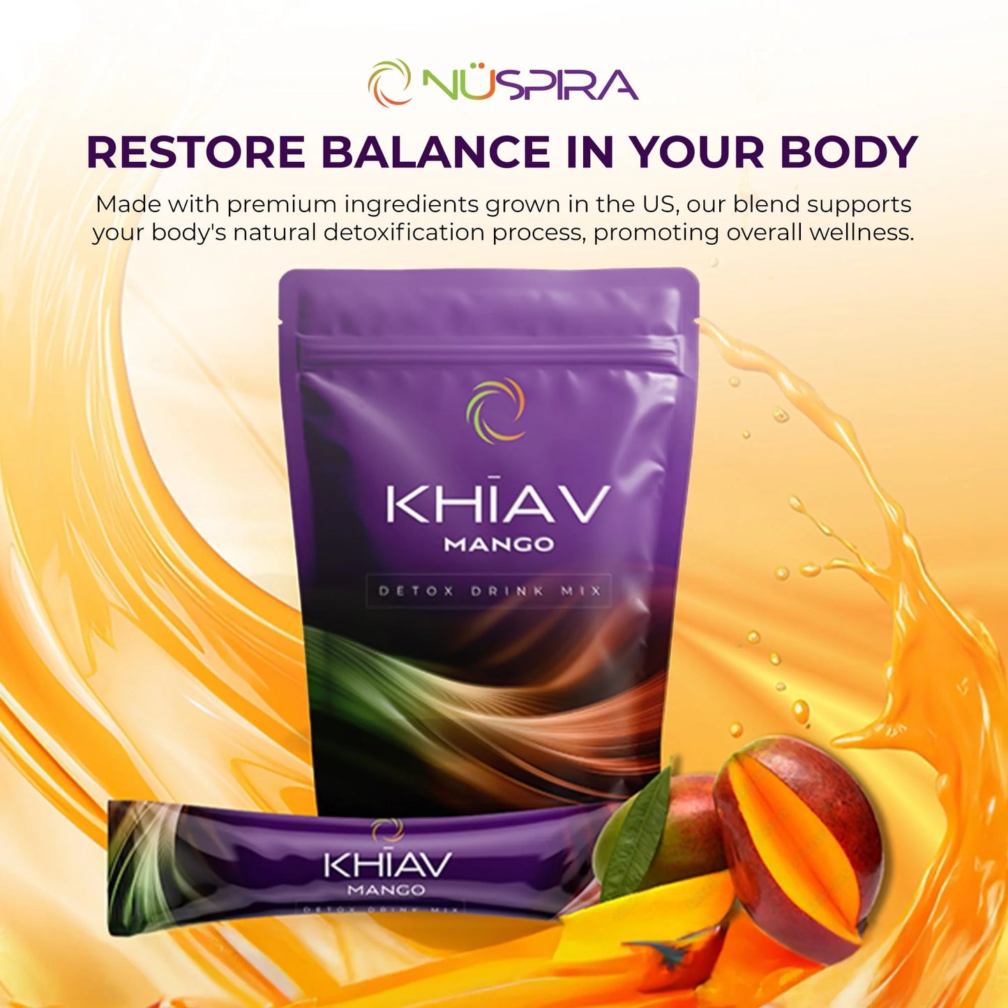 KHĪAV Mango Detox Drink Mix