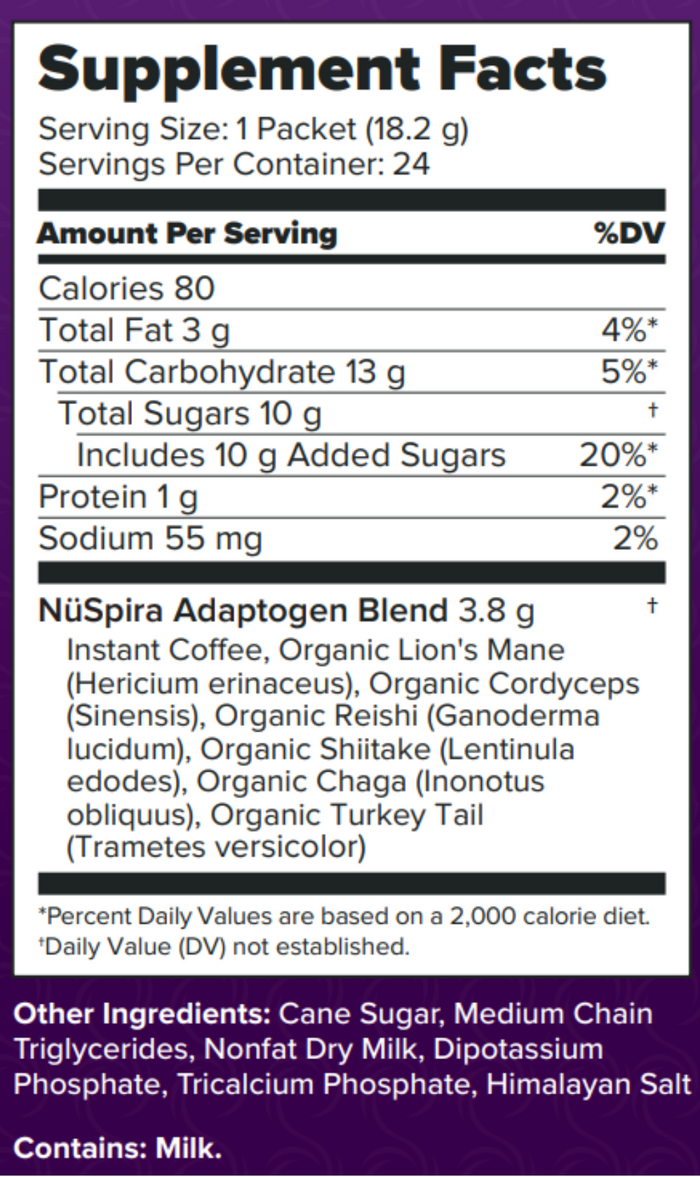 NuSpira Latte Coffee product detail