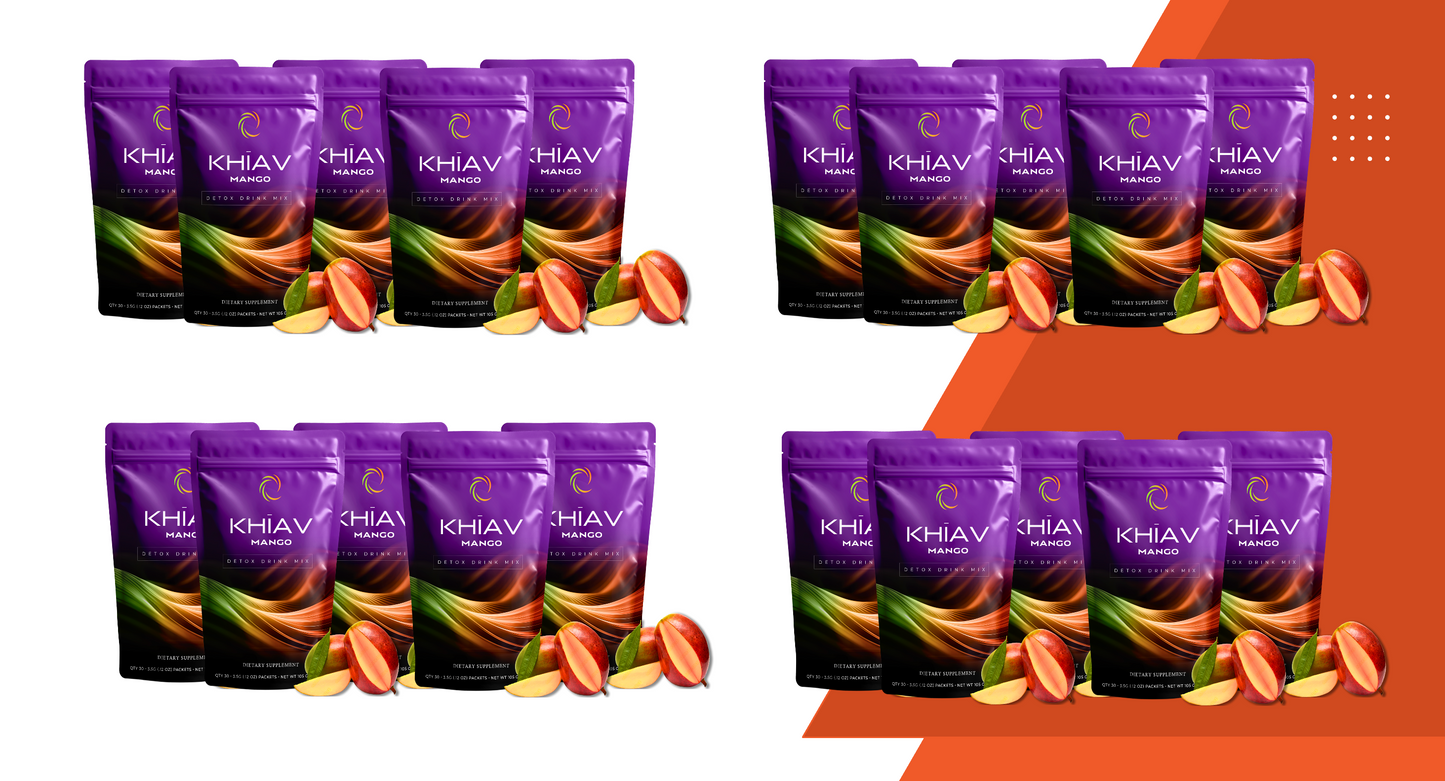 Case (20 Bags) - KHĪAV Mango Detox Drink