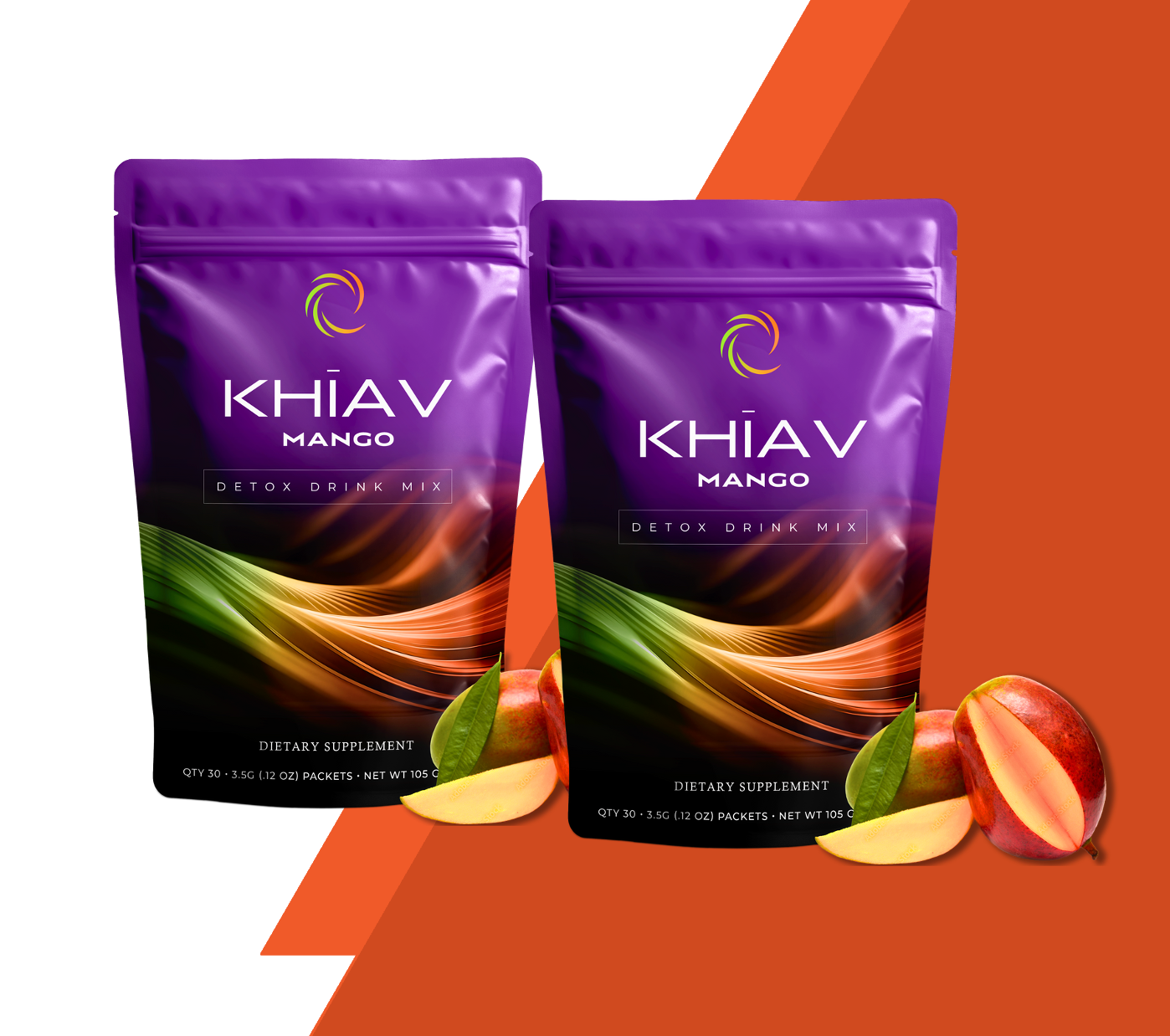 2 KHĪAV Mango Detox Drink Mix